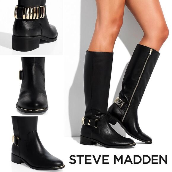 Steve Madden Ronaldo Boots – Bold, Edgy & Iconic! Sz 10 🔥🖤 - Picture 2 of 13